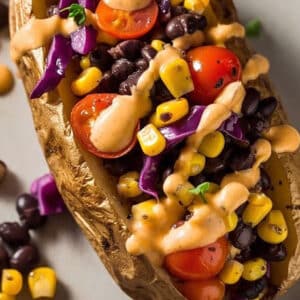 Option 1 - Southwestern stuffed baked potato