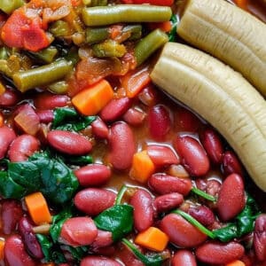 Option 2 - Caribbean style stewed red beans with tomato/green beans/bell pepper stew