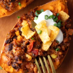 Option 4 - Smoky Chili stuffed sweet potato.