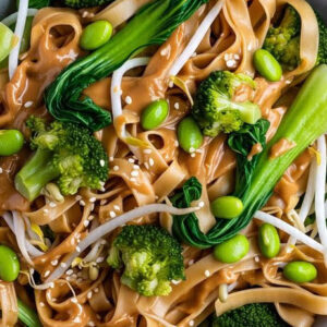 Option 1 - Almond butter miso ginger noodles