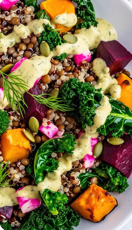 Meals in Minutes - Lentil Quinoa Beet Salad