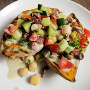 Option 3 - Mediterranean salad stuffed sweet potato