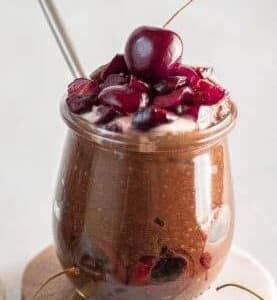 Dessert - Cherry chocolate chia mousse