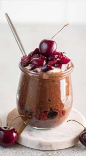 Dessert - Cherry chocolate chia mousse