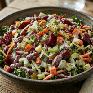 Meals in Minutes - Roasted veggie dill pickle salad
