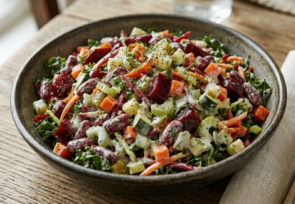 Meals in Minutes - Roasted veggie dill pickle salad