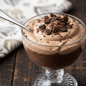 Dessert- Chocolate Chia with mocha mousse