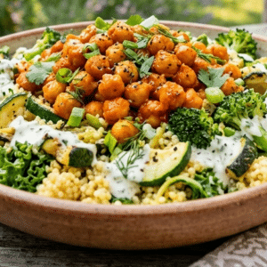 Option 4 - Buffalo chickpea Millet Bowl with ranch dressing