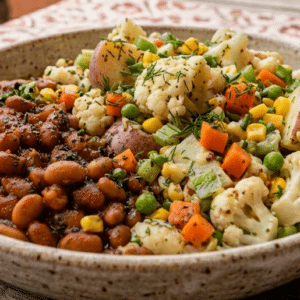 Option 2 - Cauliflower potato bowl with baked beans
