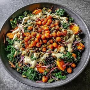 Option 3 - Roasted Chickpea salad with lemon tahini herbed dressing