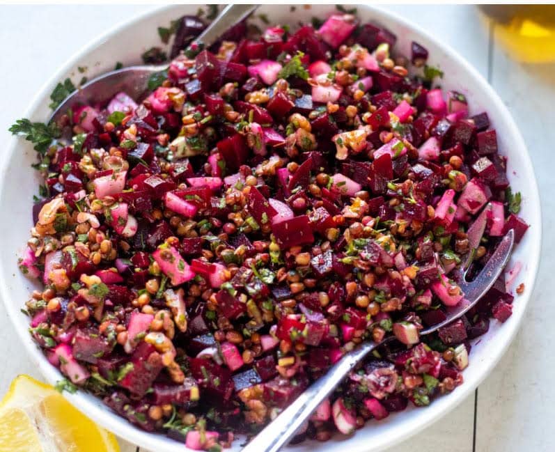 Option 4 - Chimmichuri White bean and beet salad